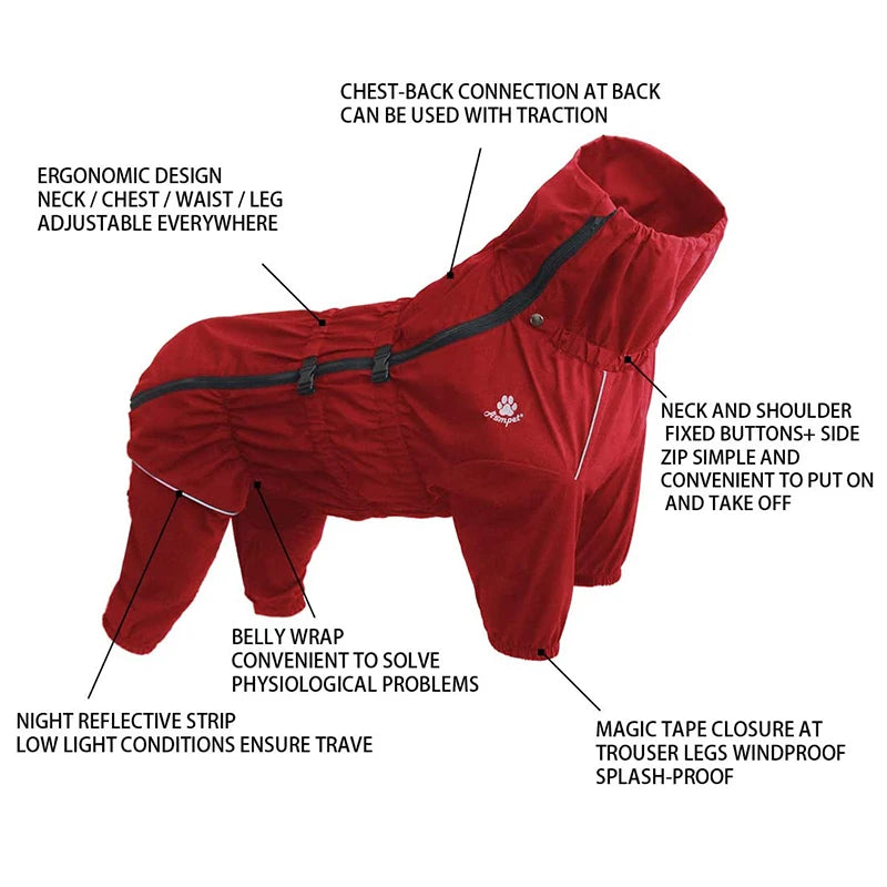 Outdoor Waterproof Dog Jacket: Warm Reflective Winter Coat for Medium to Large Breeds  coats for cocker spaniels