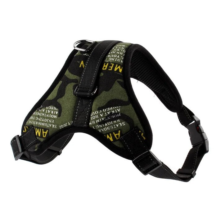 Vest For Dog Training - Heavy Duty Nylon Dog Pet Harness with Padded Collar for Extra Big, Large, Medium, and Small Dogs - Husky Dog Supplies