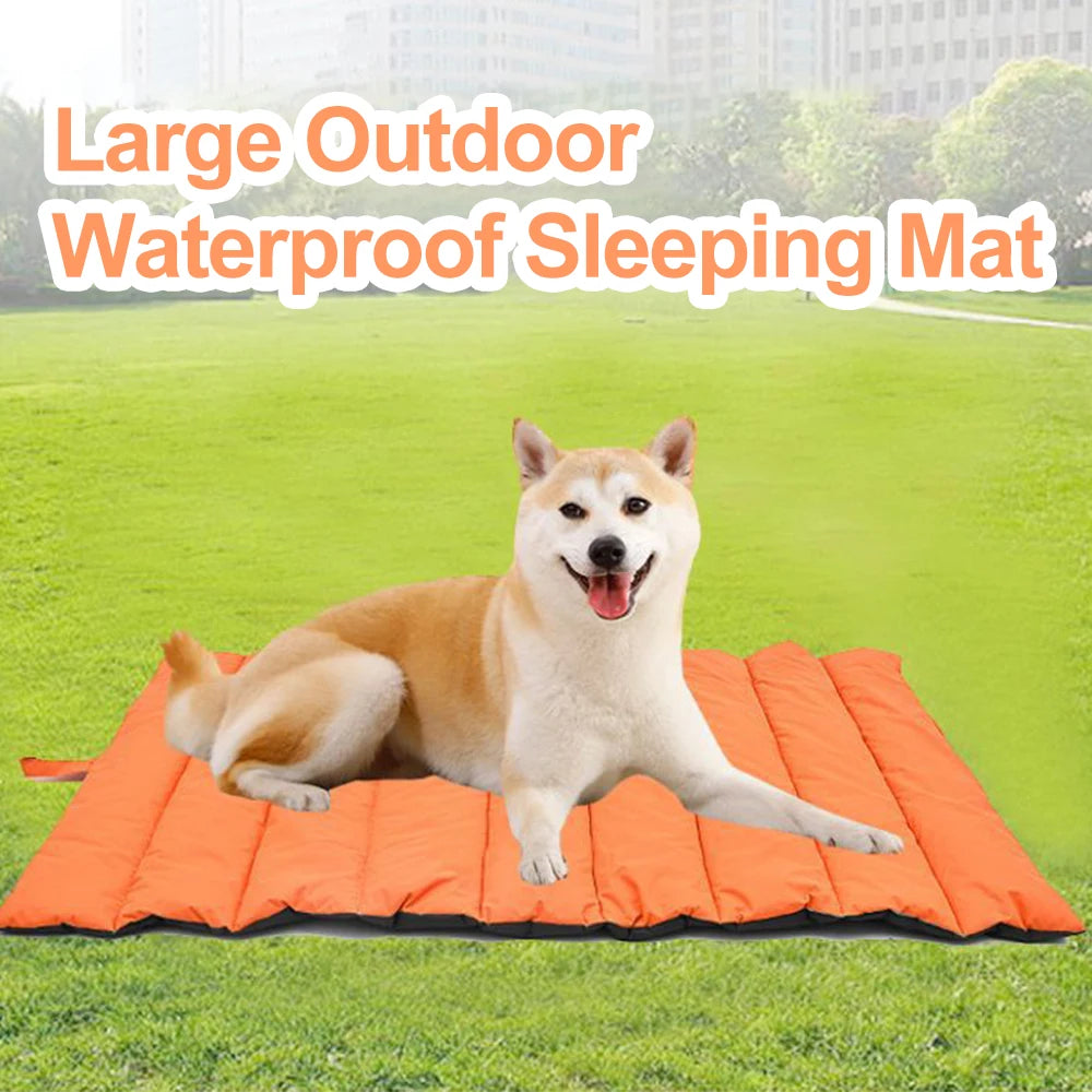 Foldable and Portable Dog Mats - Waterproof Pet Beds with Storage Carry Bag - Easy-to-Clean Kennel for Outdoor Camping