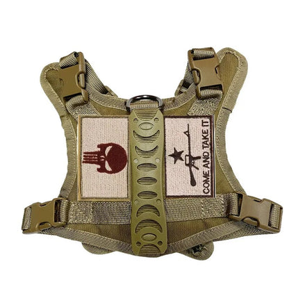 Vest for Dog Training and Cat Tactical Harness - Adjustable Military Outdoor Working Harness - Dog and Cat Accessories for Small Pets