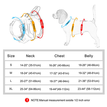 Reflective Padded Waterproof Nylon Dog Harness with Safe Buckle for Pitbulls lab dog vest