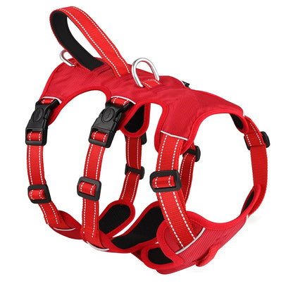 Reflective Padded Waterproof Nylon Dog Harness with Safe Buckle for Pitbulls lab dog vest