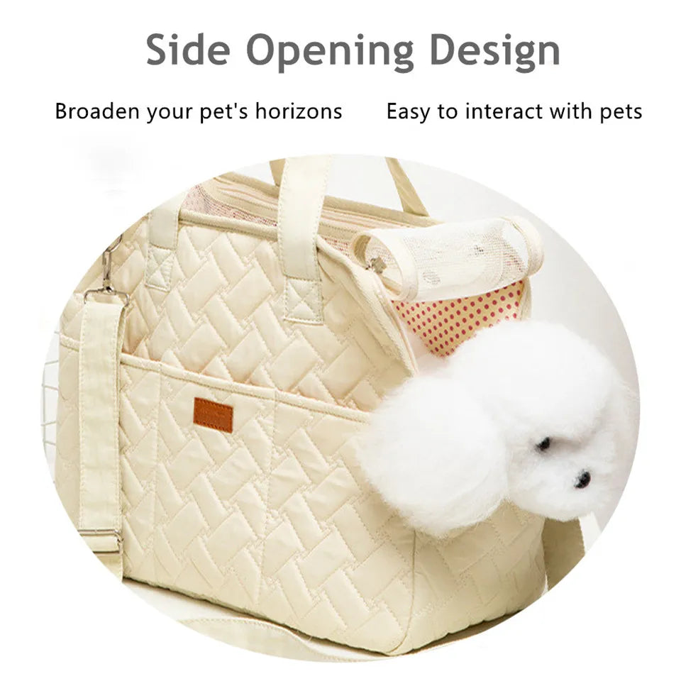 Cat Sling - Large Breathable Carrier for Dogs and Cats, Four Seasons, Canvas Shoulder Bag, Pet Travel Supplies Included
