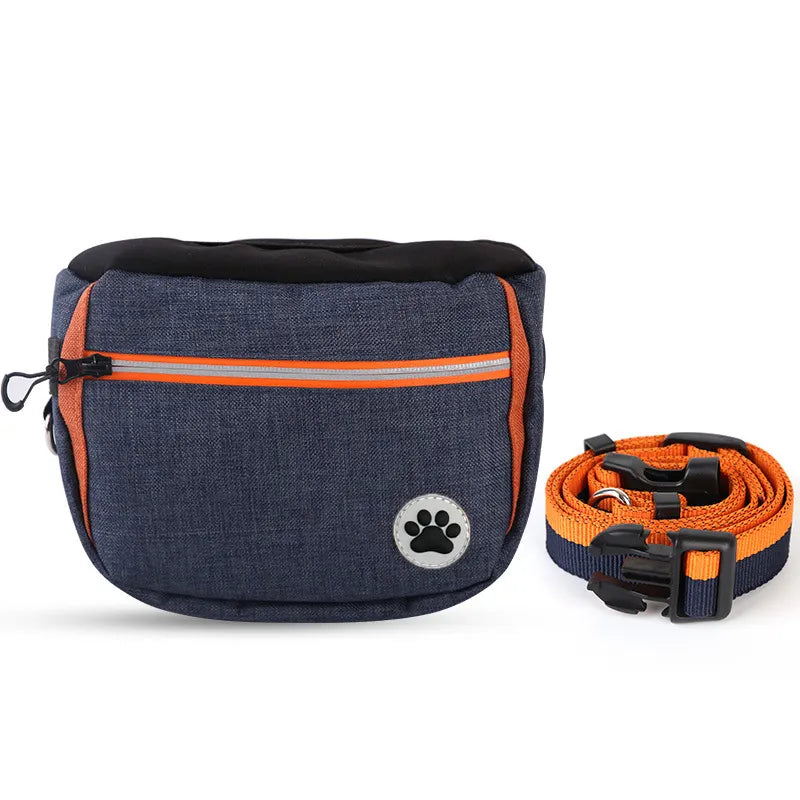Dog Treat Pouch - Pet Portable Training Waist Bag for Dog Obedience and Outdoor Activities