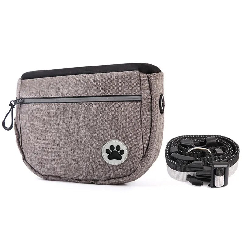 Dog Treat Pouch - Pet Portable Training Waist Bag for Dog Obedience and Outdoor Activities