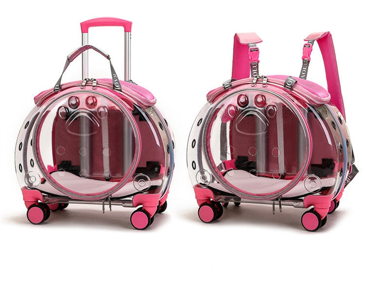 Pet Trolley Case Bubble Backpack For Cats Dogs