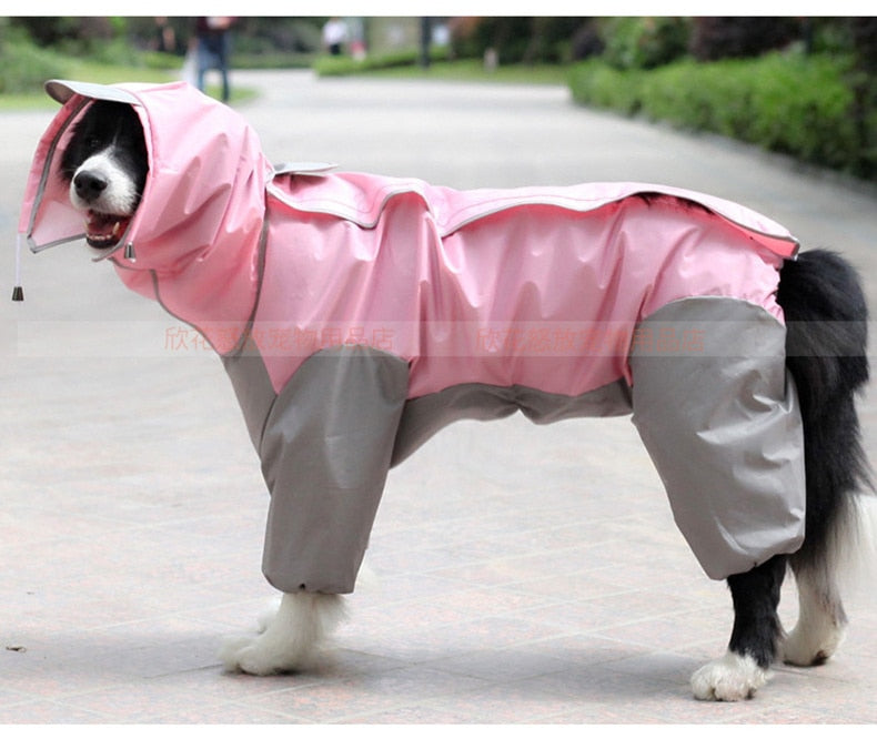 Dog Raincoat Jumpsuit For Big Medium Small Dogs