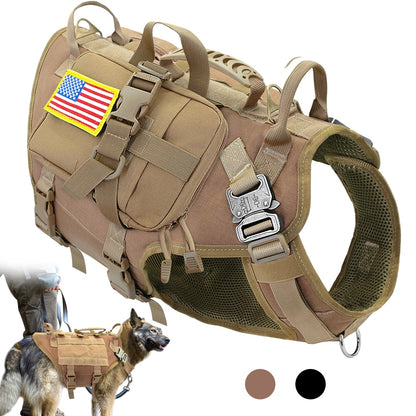 Dog Cummerbund Tactical Dog Harness Military No Pull Pet Harness Vest For Medium Large Dogs