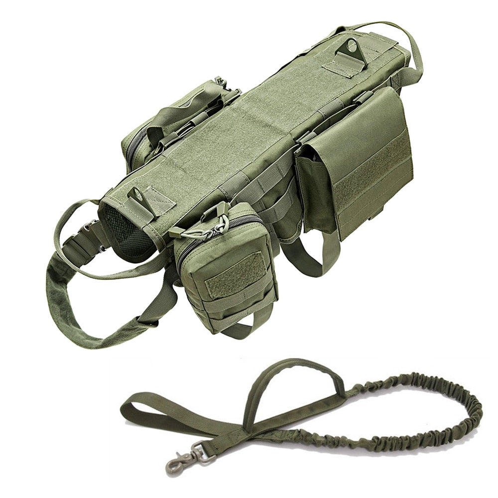 Military No-Pull Tactical Dog Harness Vest Dog Cummerbund