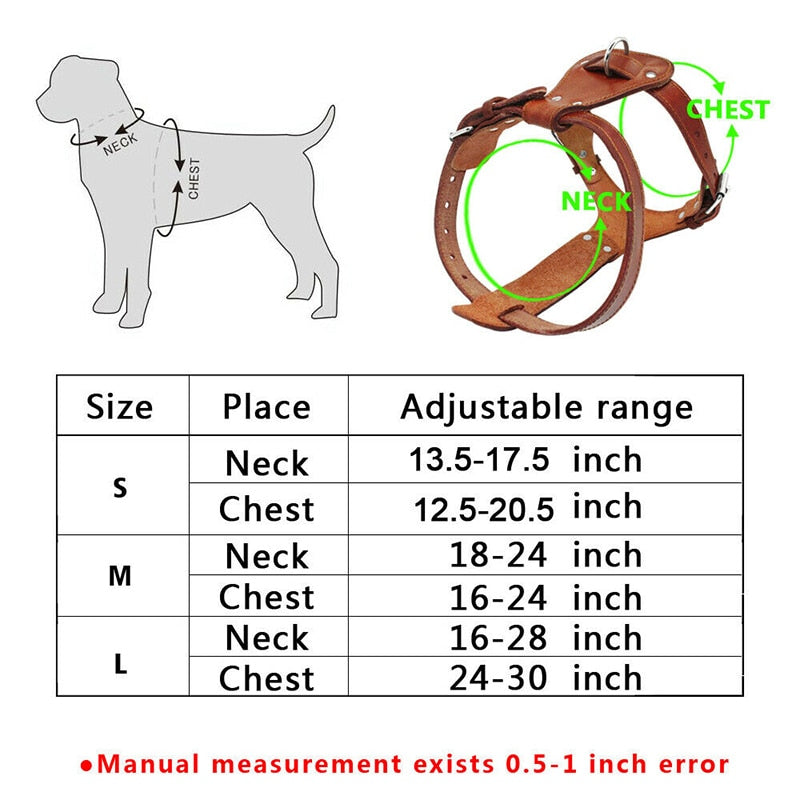 leather bulldog harness