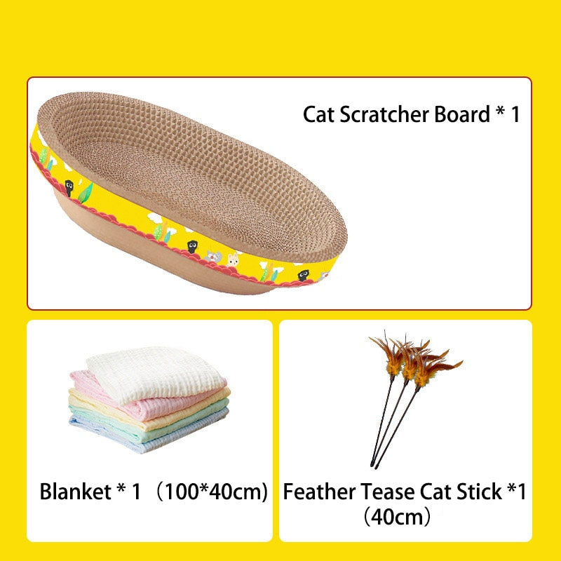scratch n massage cat bed