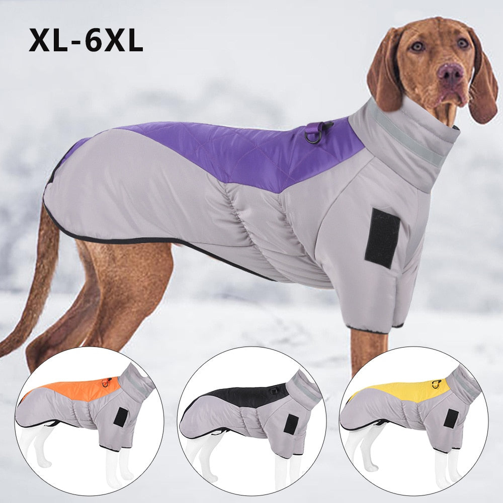 Winter Coat For Large Dogs Jacket Vest With High Collar