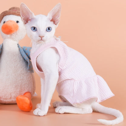 Cat Dress Sling Cotton Thin Kitten Outfits  Spring Summer Kitten Clothes
