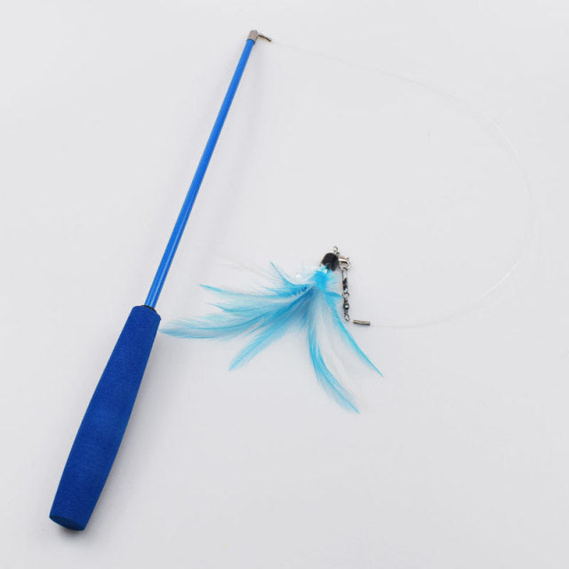 purrfect feather cat toy