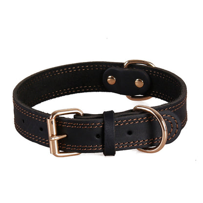 round leather dog collar