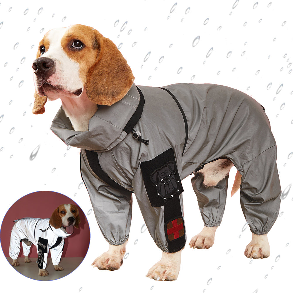 dog raincoat that covers belly
