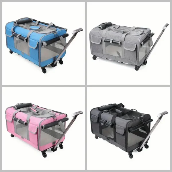 Extra Large Foldable Pet Trolley and Travel Carrier for Dogs and Cats Pet Wagon Stroller - Image 6