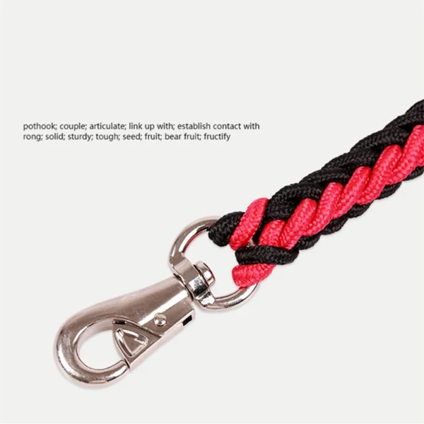 1.2M Double Strand Rope Large Dog Leashes with Metal P Chain Buckle - 17 Colors National Style Pet Traction Rope Collar Set - Image 4