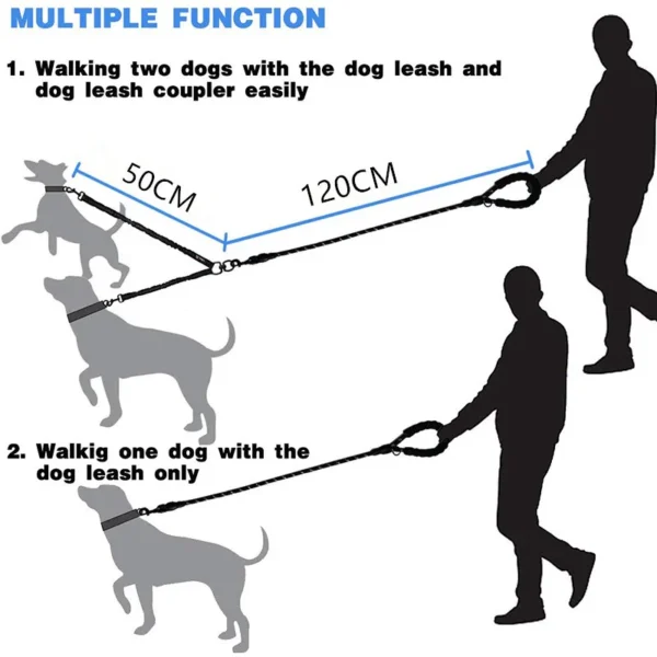 Double Dog Leash Coupler - Walk Two Dogs with Ease - Image 3