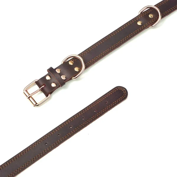 Genuine Leather Collar For Dogs Leather Dog Collar - Image 5