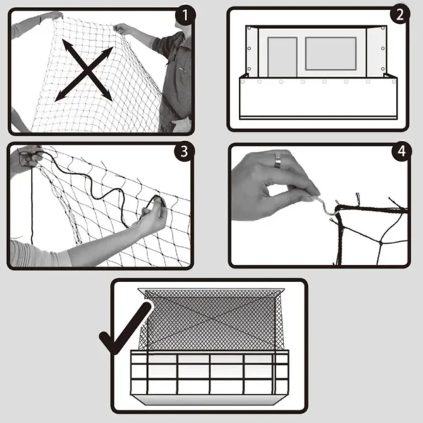 Balcony Netting For Cats Safety Netting For Balconies Windows Cat Protective Net - Image 6