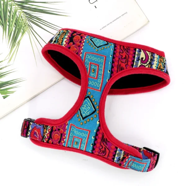 Adjustable Nylon Printed Dog Harness For Chihuahua Yorkie Poodles Pitbull Bulldog - Image 2