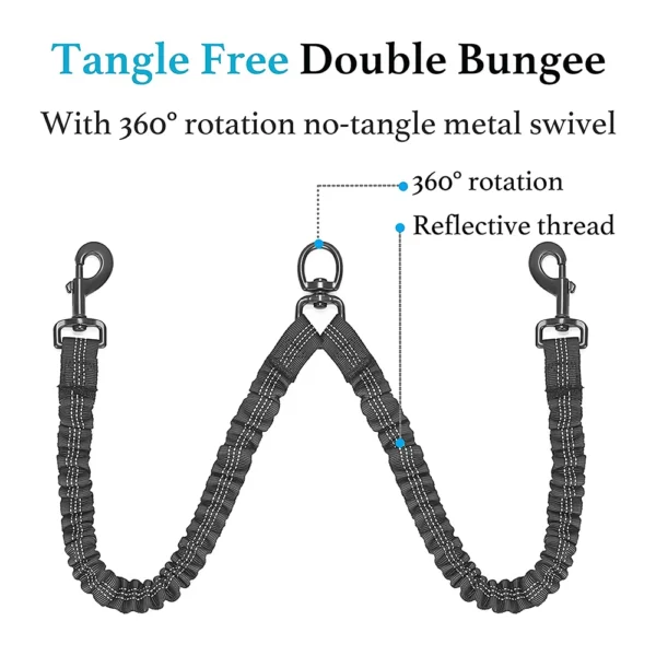 Double Dog Leash Coupler - Walk Two Dogs with Ease - Image 5