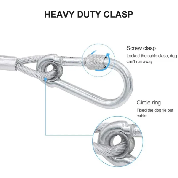 Dog Tie Out Cable Dog Run Cable - Image 5