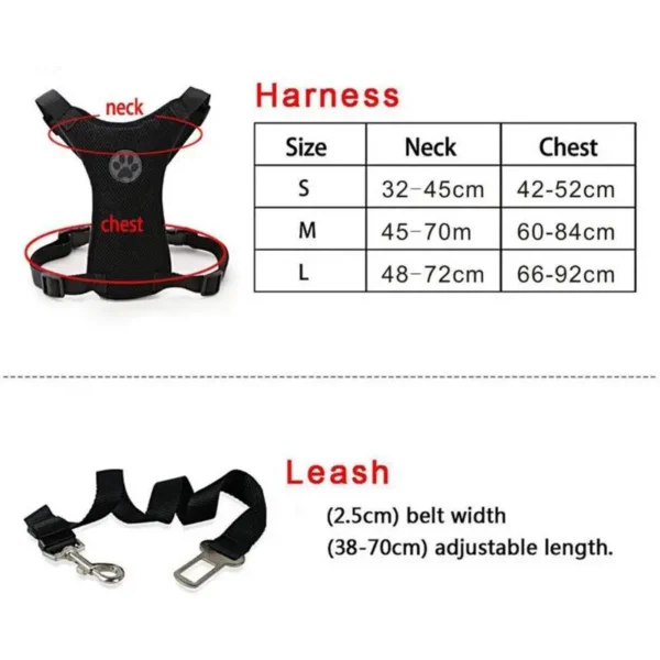 Dog Seat Belt Harness Cat Car Seat Dog Car Accessories - Image 5