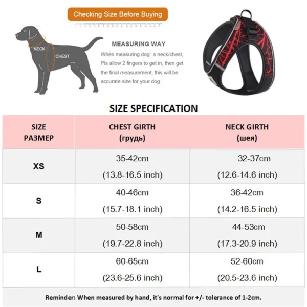 Reflective No Pull Harness For Bulldog Chihuahua - Image 6