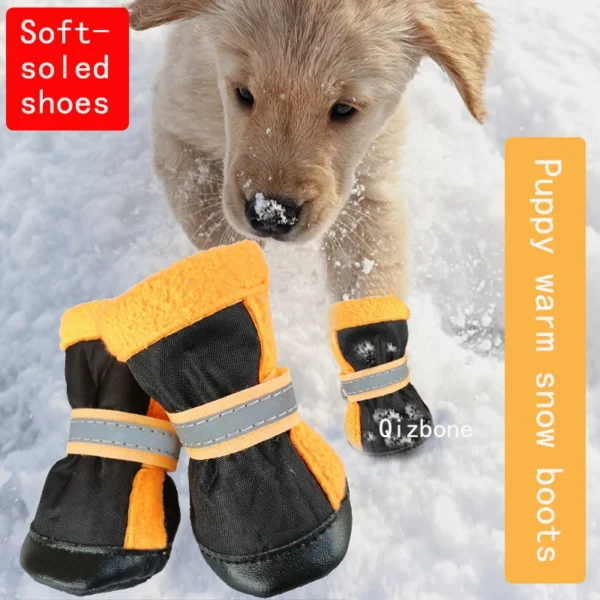 Reflective Non Slip Wear Resistant Winter Warm Soft-Soled Boots For Chihuahua Bichon Corgi York Teddy