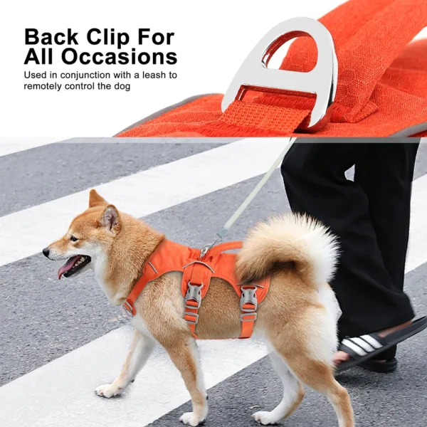 Reflective Nylon Dog Harness with Handle - Adjustable, Durable Vest for Small, Medium, and Large Dogs - Image 4