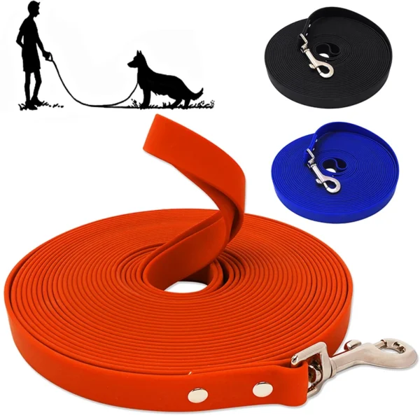 Waterproof PVC Dog Leash - Easy-to-Clean Training and Walking Lead for Small, Medium, and Large Dogs (3m, 5m, 10m, 15m)