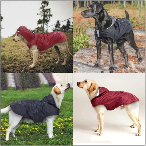 Dog Raincoat with hood  Waterproof Dog Clothes - Image 3