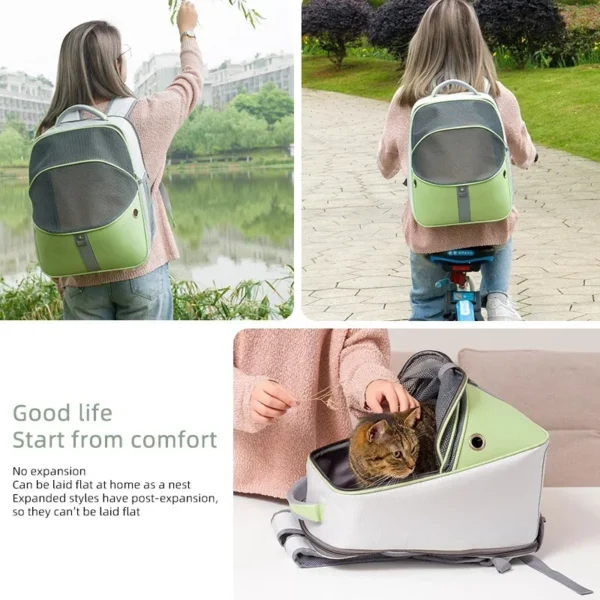 Outdoor Portable Foldable Breathable Cat hiking Backpack - Image 3