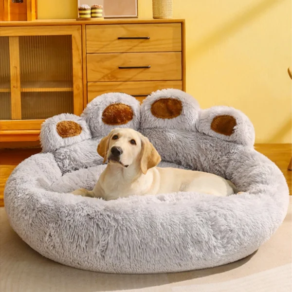 Fluffy Dog Bed for Large and Small Dogs - Comfortable Sofa Baskets, Kennel Mat, and Puppy Cats Cozy Basket Blanket - Image 3