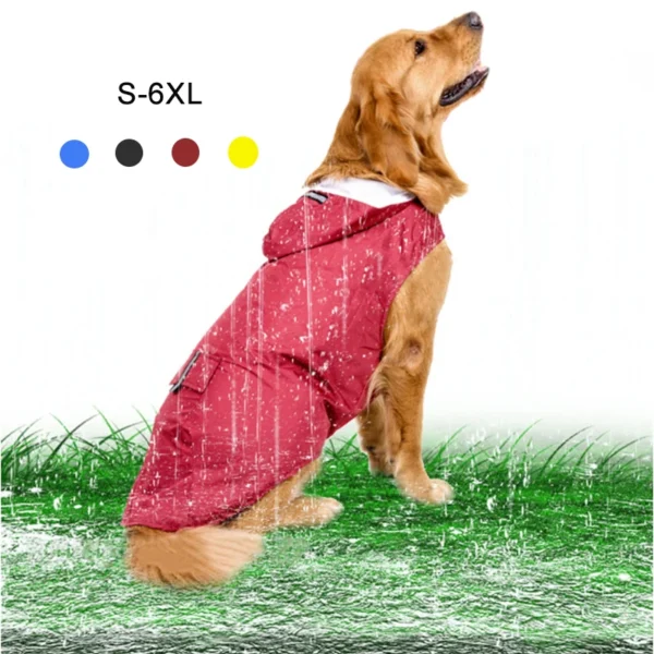 Dog Raincoat with hood  Waterproof Dog Clothes