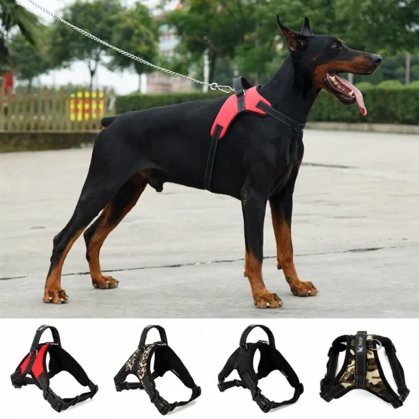 Vest For Dog Training - Heavy Duty Nylon Dog Pet Harness with Padded Collar for Extra Big, Large, Medium, and Small Dogs - Husky Dog Supplies - Image 5