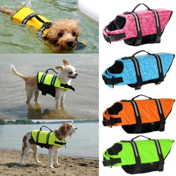 Reflective Summer Dog Life Vest Jacket - Safety Swimwear for Puppies and Dogs - Image 2