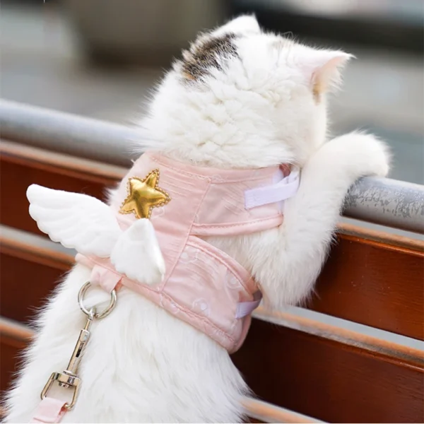 Adjustable Light Cute Cat Harness And Leash Set - Image 2