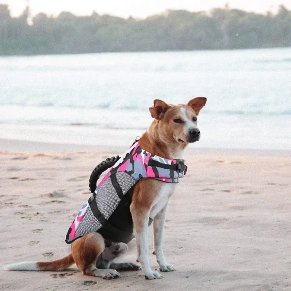 Reflective Camo Dog Life Jacket For Water Safety Dog Vest With Flotation XS S M L XL XXL - Image 4