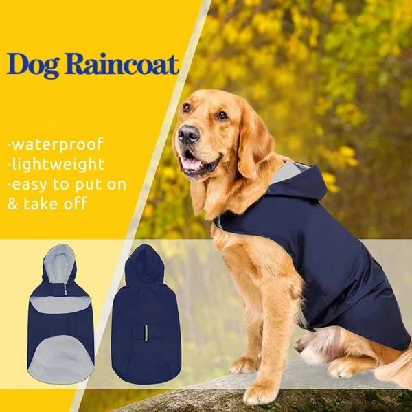 Dog Raincoat with hood  Waterproof Dog Clothes - Image 4