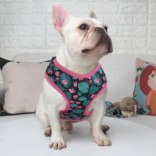 Flower Print Dogs Cat Harnesses For Chihuahua Yorkie Poodles Pitbull Bulldog Pug