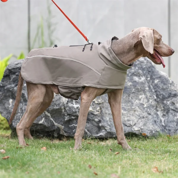 Waterproof Dog Jacket for Large Breeds with Fleece Lining & Reflective Safety Features - Outdoor Soft Shell Coat for Pets - Image 6