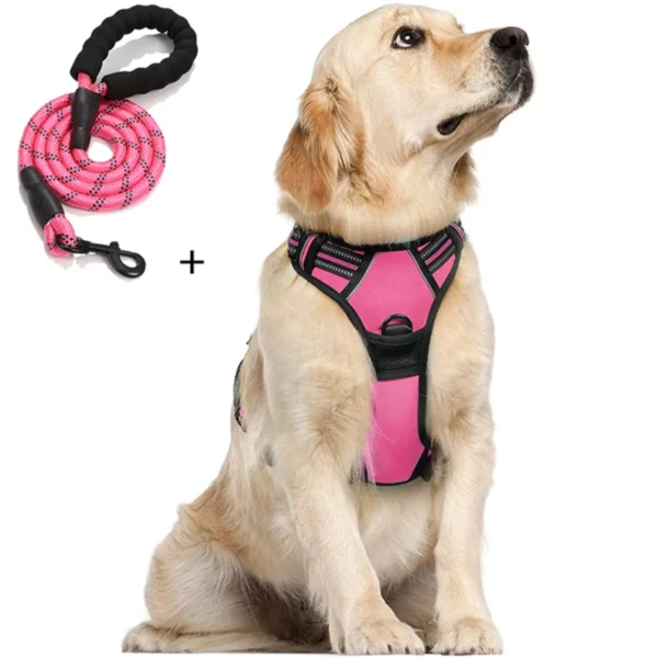 Adjustable Reflective Harness Dog Training Collar for Safety & No-Pull Support – Outdoor Sports Vest for Dogs