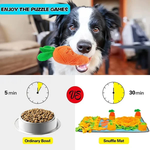 Durable Dog Snuffle Mat - Interactive Puppy Sniffing Puzzle, Non-Slip Feeding & Slow Feeder for All Dogs - Image 4