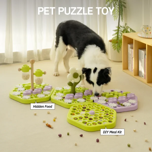 Puzzle Toy & Slow Feeder for Puppies - Interactive IQ Booster, Food Dispenser & Non-Slip Training Bowl for Dogs