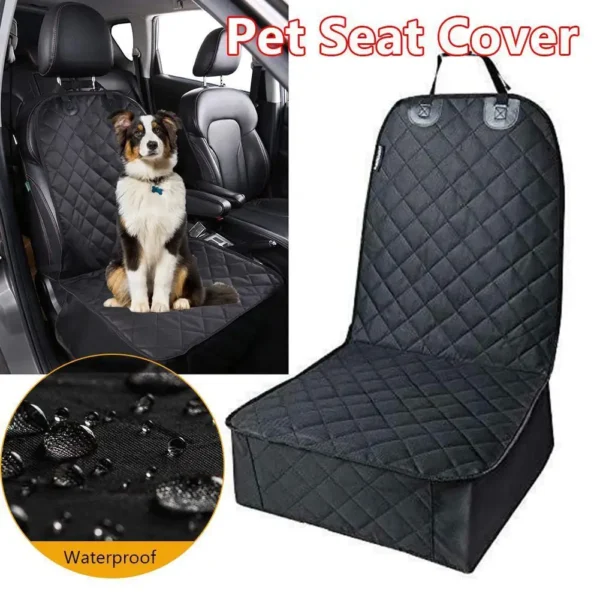 Waterproof Car Back Seat Pet Cover Mat – Safe Travel Protector for Cats & Dogs | Front & Rear Seat Cushion for Pet Carrier