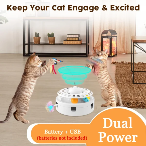 3-in-1 Electric Interactive Butterfly Cat Toy – Automatic Puzzle Balls Track for Indoor Cats - Image 6