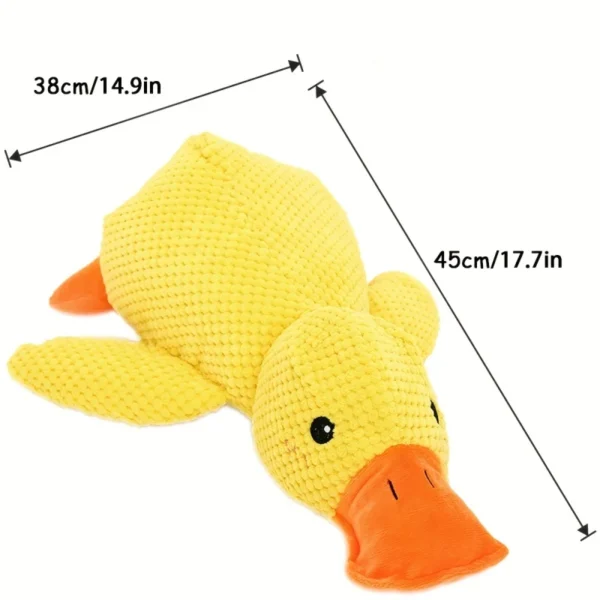 Durable Duck-Shaped Squeaky Plush Dog Toy – Interactive Chew Toy for Teeth Cleaning and Playtime Fun - Image 4